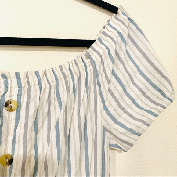 NWT INDULGE stripes maxi flowy dress women size L - Picture 5 of 9